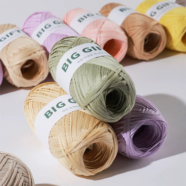 Washable Raffia-Style Cotton Yarn – Eco-Friendly & Lightweight for Summer Hats & Bags 100g | yarn for summer
