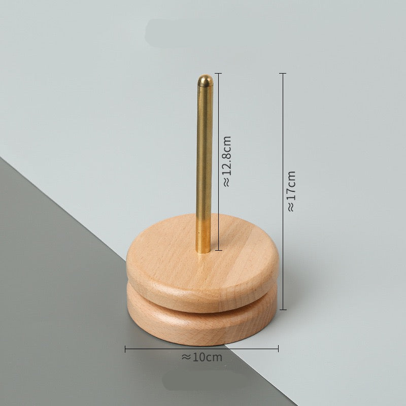 Rotating Wooden Yarn Holder – Single/Double Spool Yarn Dispenser for Crochet & Knitting