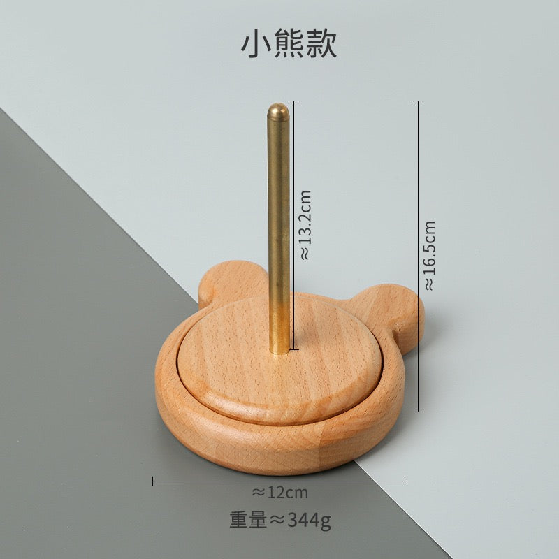 Rotating Wooden Yarn Holder – Single/Double Spool Yarn Dispenser for Crochet & Knitting