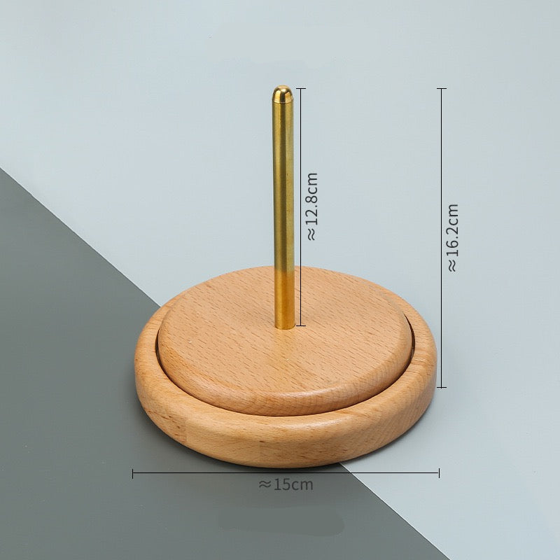 Rotating Wooden Yarn Holder – Single/Double Spool Yarn Dispenser for Crochet & Knitting