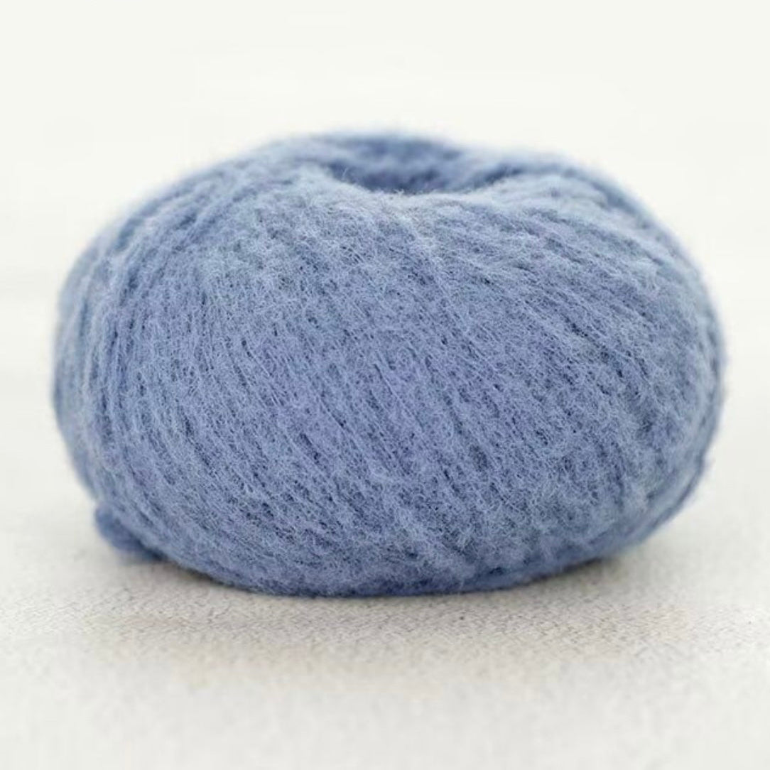 Marshmallow Nylon Yarn – Denim Blue|100% Soft Nylon, 40g | Lightweight & Durable Crochet Yarn