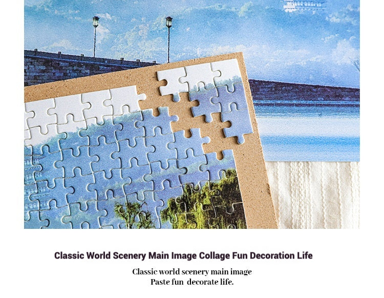 300 Piece Glow in the Dark Jigsaw Puzzle with Wooden Frame – Family Puzzle Game for Adults & Kids – 12.8 × 40 cm