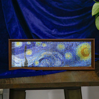 300 Piece Glow in the Dark Jigsaw Puzzle with Wooden Frame – Family Puzzle Game for Adults & Kids – 12.8 × 40 cm