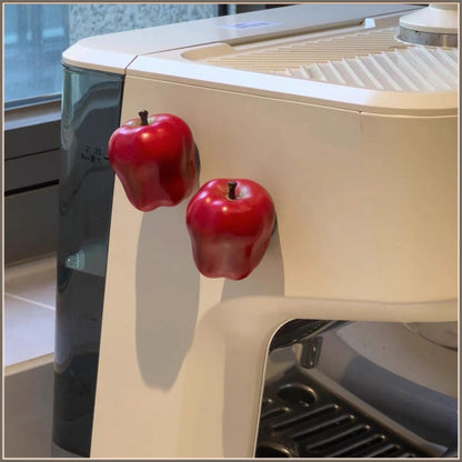 3D Red Apple Fridge Magnet * 2 – Cute Realistic Fruit Magnetic Decor for Kitchen & DIY