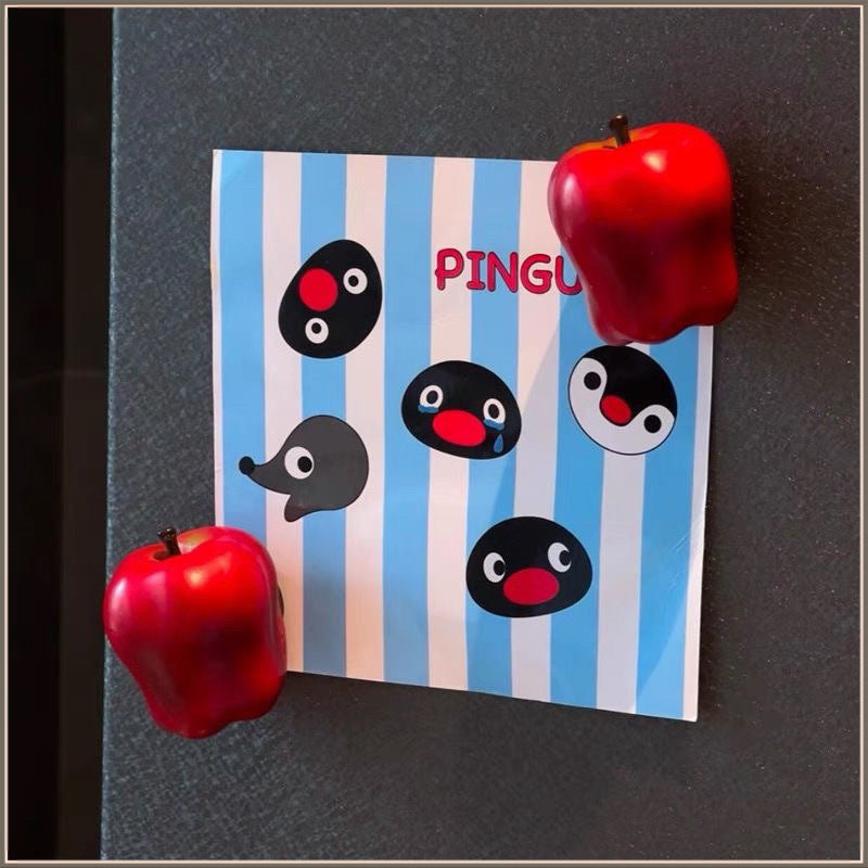 3D Red Apple Fridge Magnet * 2 – Cute Realistic Fruit Magnetic Decor for Kitchen & DIY