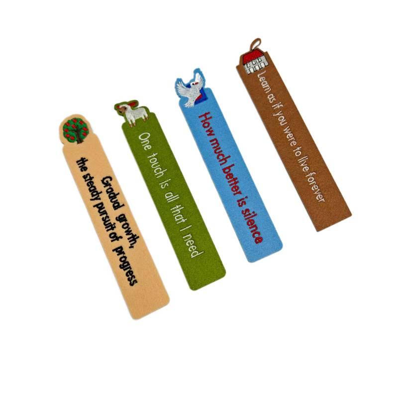 Handmade Animal Embroidery Bookmark – Unique Felt Fabric Design, Cute Gift for Friends