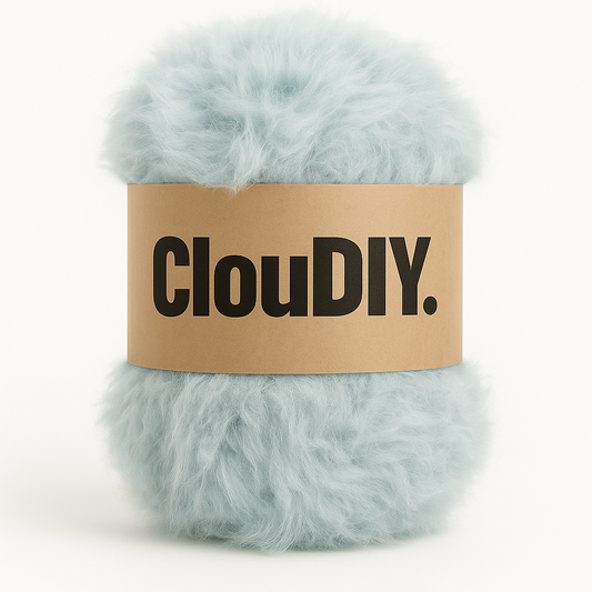 Faux Fur Yarn – Aqua Blue Ultra Soft & Fluffy | 100g Skein for Cosy Crochet & Knitting