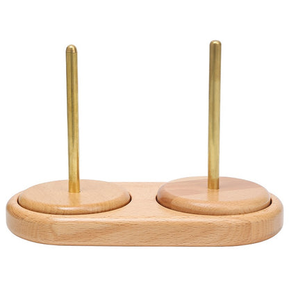 Rotating Wooden Yarn Holder – Single/Double Spool Yarn Dispenser for Crochet & Knitting