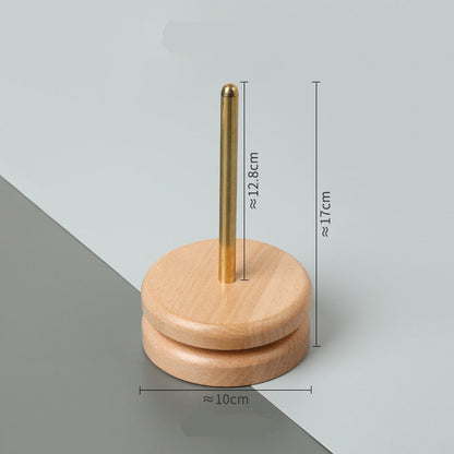 Rotating Wooden Yarn Holder – Single/Double Spool Yarn Dispenser for Crochet & Knitting