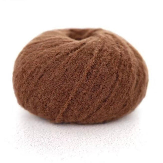 Marshmallow Nylon Yarn – Dark Brown|100% Soft Nylon, 40g | Lightweight & Durable Crochet Yarn