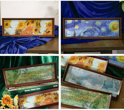 300 Piece Glow in the Dark Jigsaw Puzzle with Wooden Frame – Family Puzzle Game for Adults & Kids – 12.8 × 40 cm