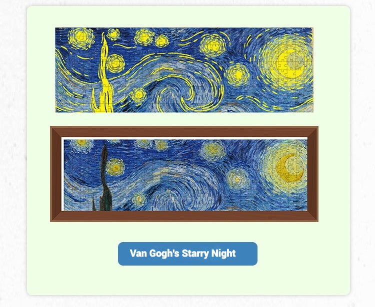 300 Piece Glow in the Dark Jigsaw Puzzle with Wooden Frame – Family Puzzle Game for Adults & Kids – 12.8 × 40 cm