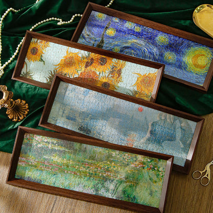 300 Piece Glow in the Dark Jigsaw Puzzle with Wooden Frame – Family Puzzle Game for Adults & Kids – 12.8 × 40 cm