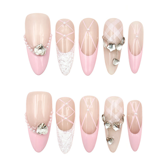 Pastel Dot Press-On Nails - Yellow Blue Red False Nails UK